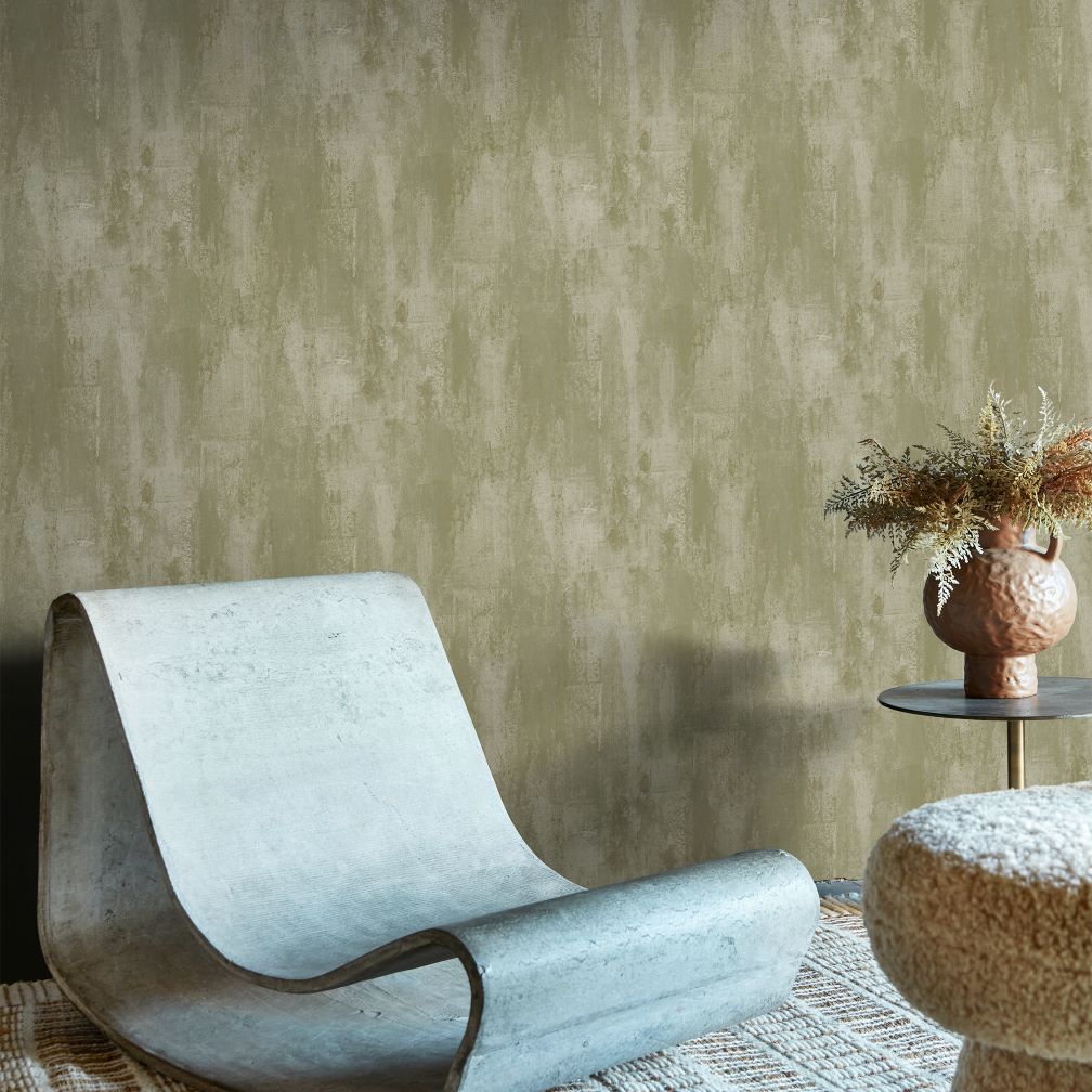 Abigail Ahern Oxidized Opulence Misted Sage Wallpaper