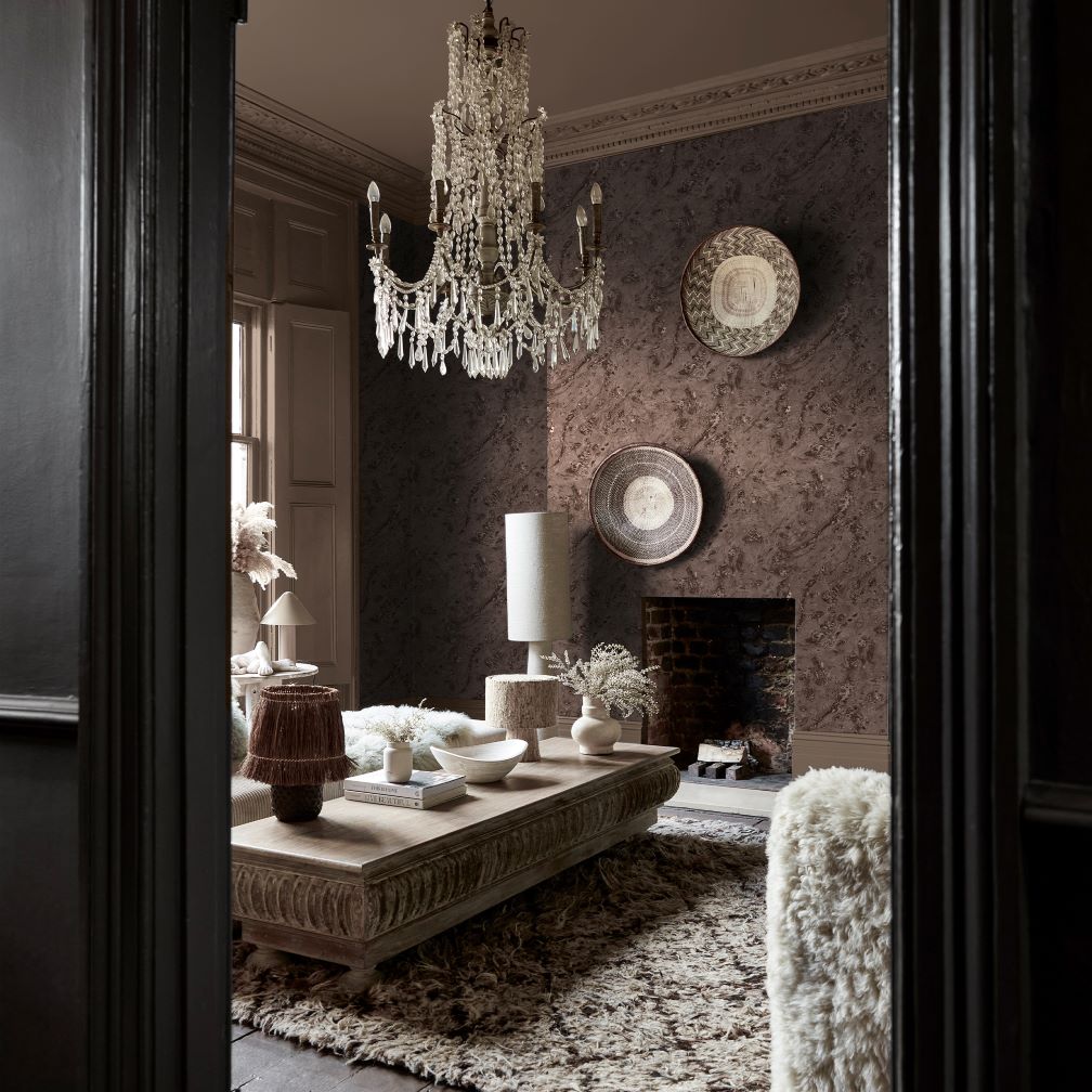 Abigail Ahern Boheme Marble Mocha Wallpaper