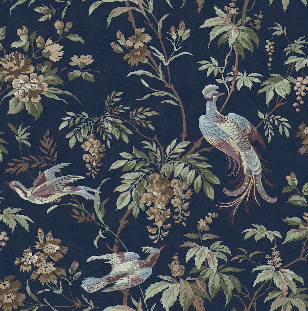 Laura Ashley Attleton Midnight Wallpaper