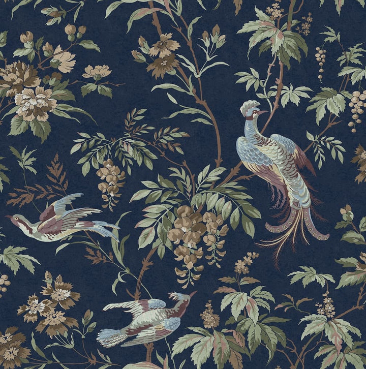 Laura Ashley Attleton Midnight Wallpaper