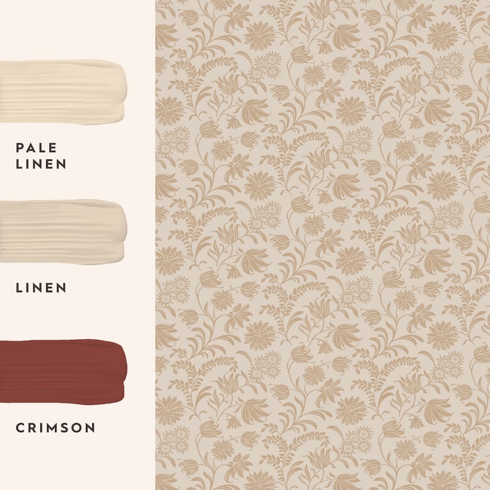 Laura Ashley Hemingway Caramel Wallpaper