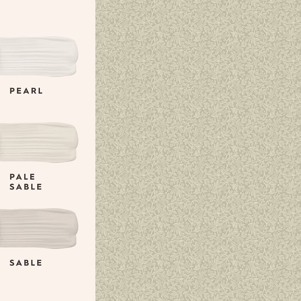 Laura Ashley Nutgrove Stone Grey Wallpaper