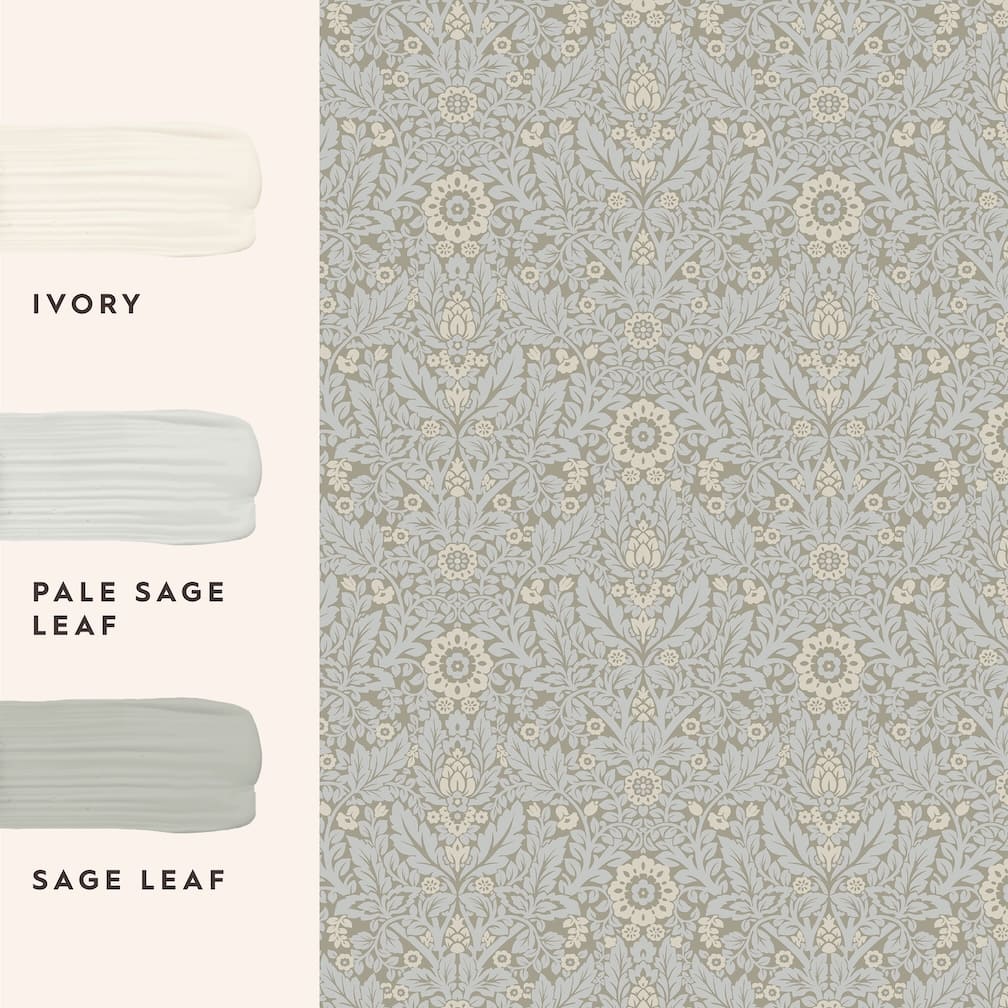 Laura Ashley Delamore Stone Grey Wallpaper