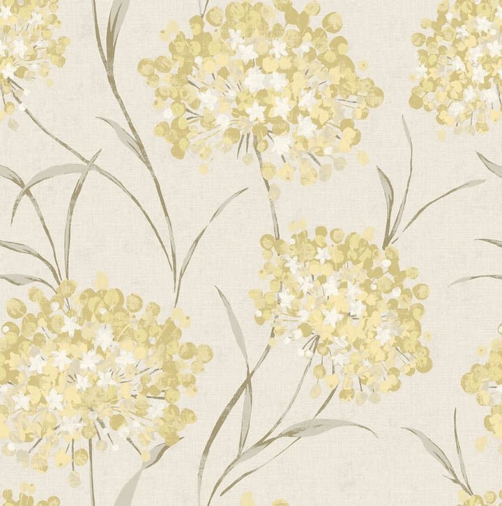 Laura Ashley Giselle Ochre Wallpaper