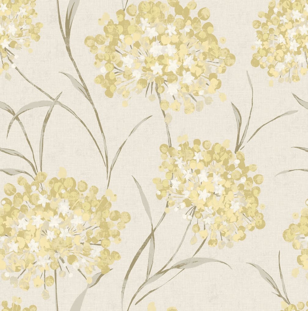 Laura Ashley Giselle Ochre Wallpaper