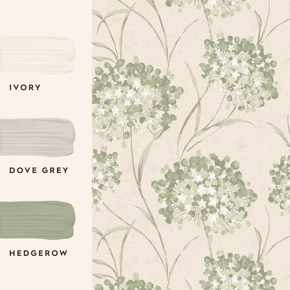 Laura Ashley Giselle Hedgerow Wallpaper