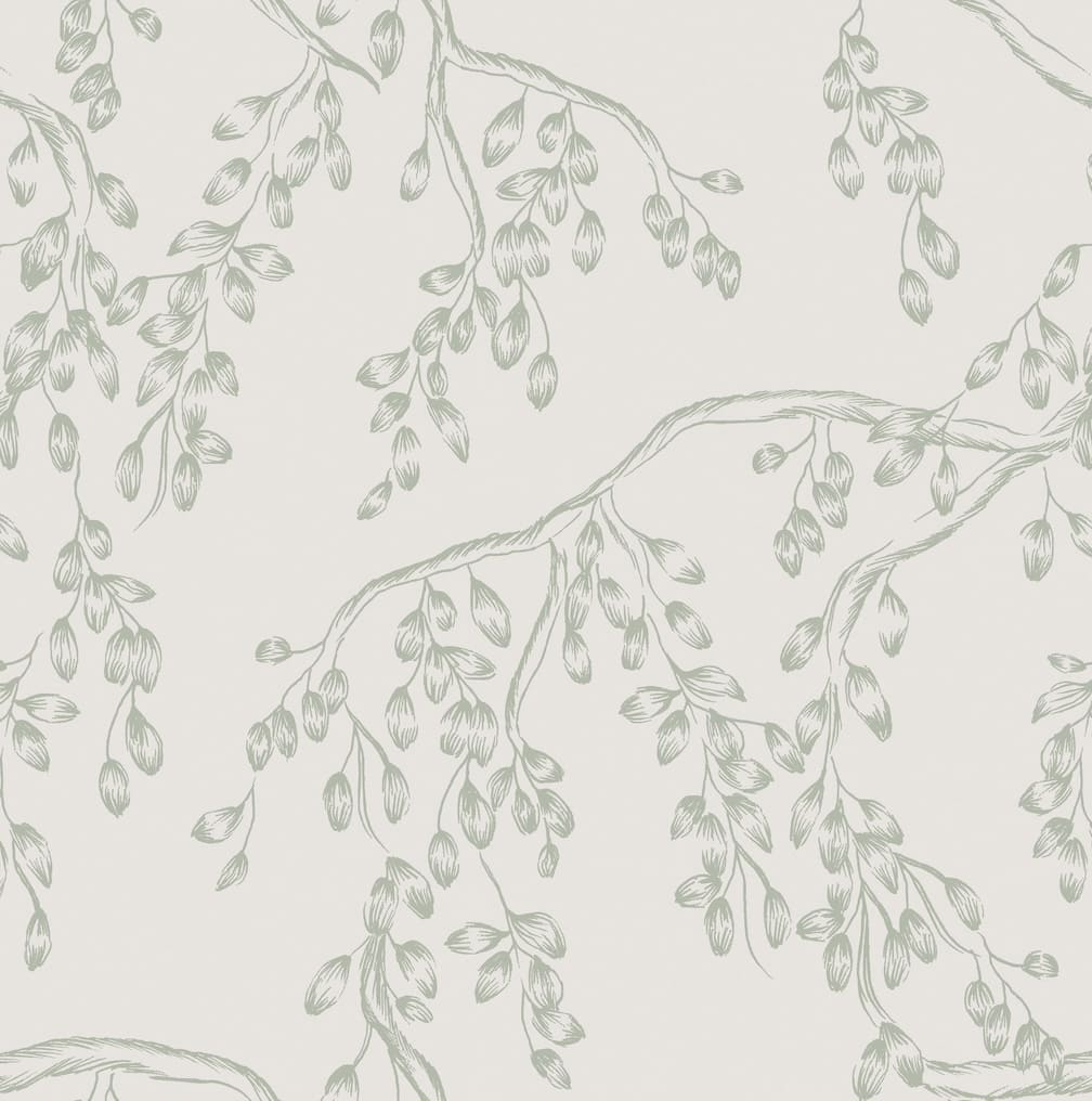 Laura Ashley Rainham Willow Sage Wallpaper