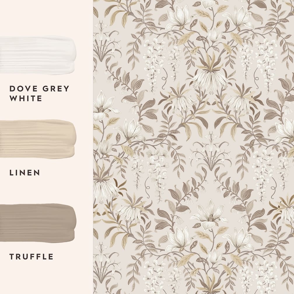 Laura Ashley Parterre Soft Natural Wallpaper