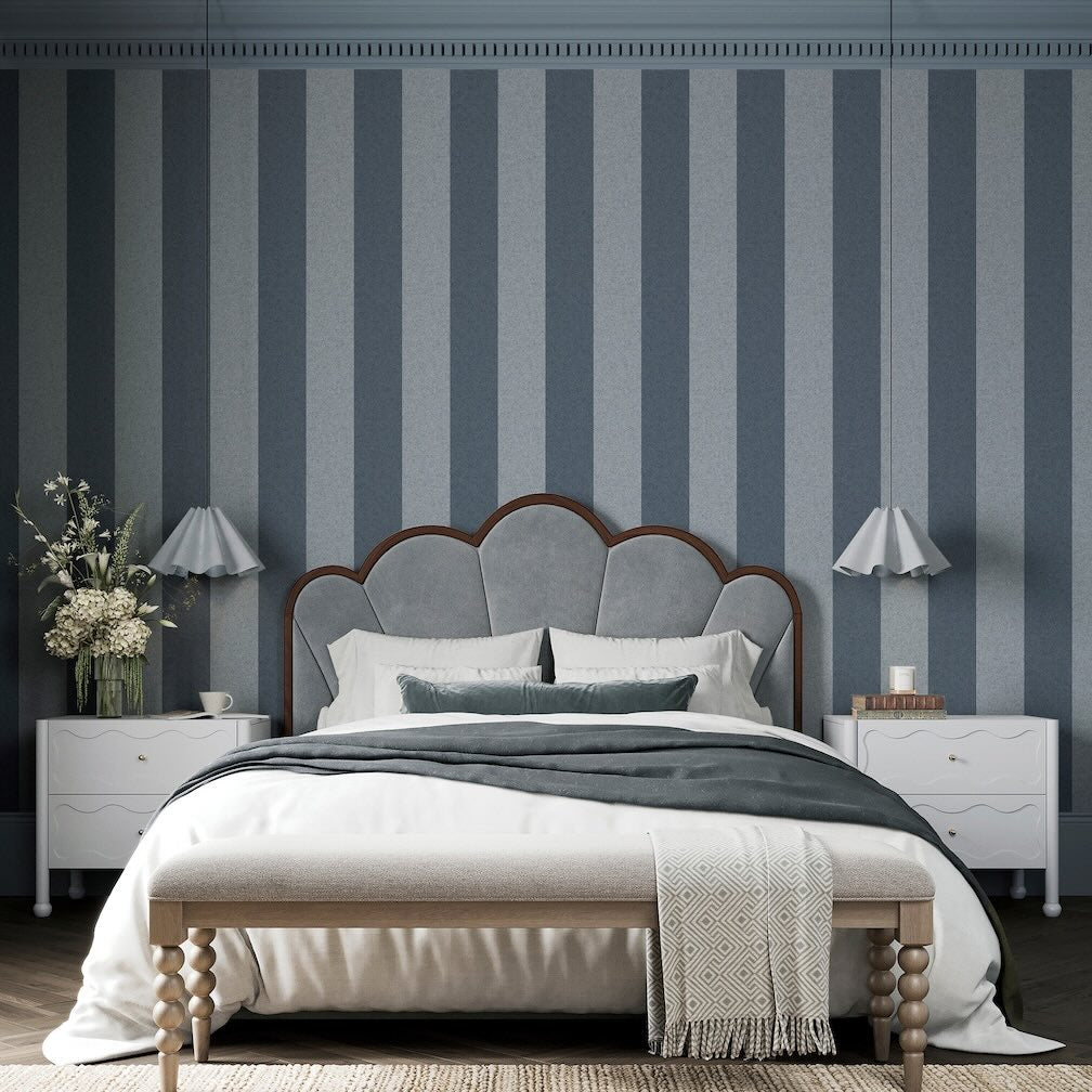 Superfresco Easy Regent Stripe Archival Blue Wallpaper