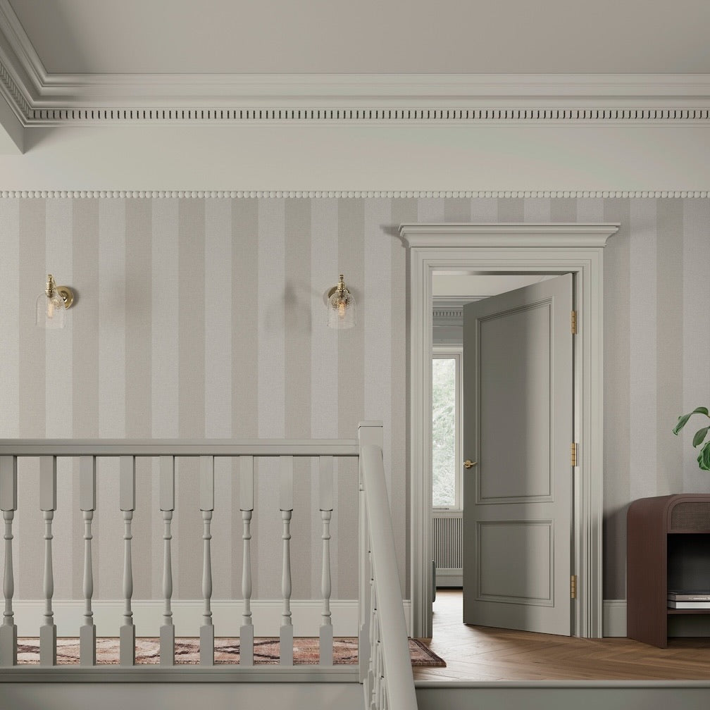 Superfresco Easy Regent Stripe Stone Wallpaper