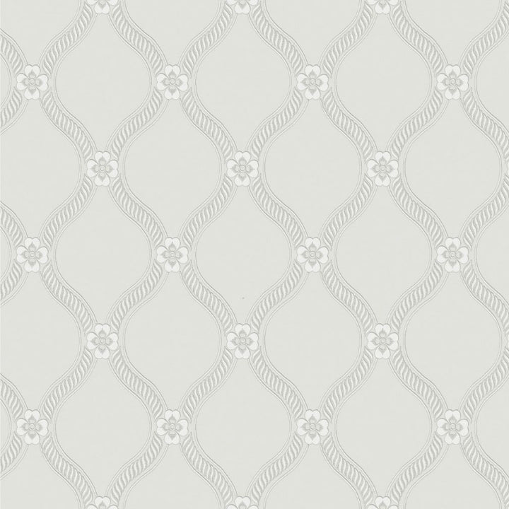 Laura Ashley Landford Paintable White Wallpaper