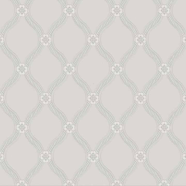 Laura Ashley Landford Paintable White Wallpaper