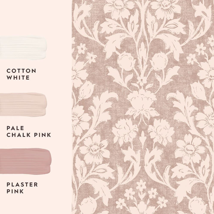 Laura Ashley Semington Silhouette Plaster Pink Wallpaper