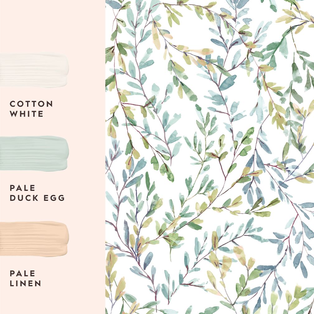 Laura Ashley Brayton Leaves Fresh Green Wallpaper