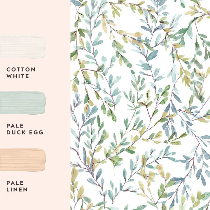 Laura Ashley Brayton Leaves Fresh Green Wallpaper