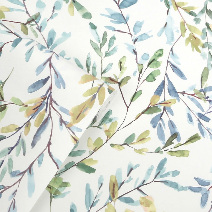 Laura Ashley Brayton Leaves Fresh Green Wallpaper