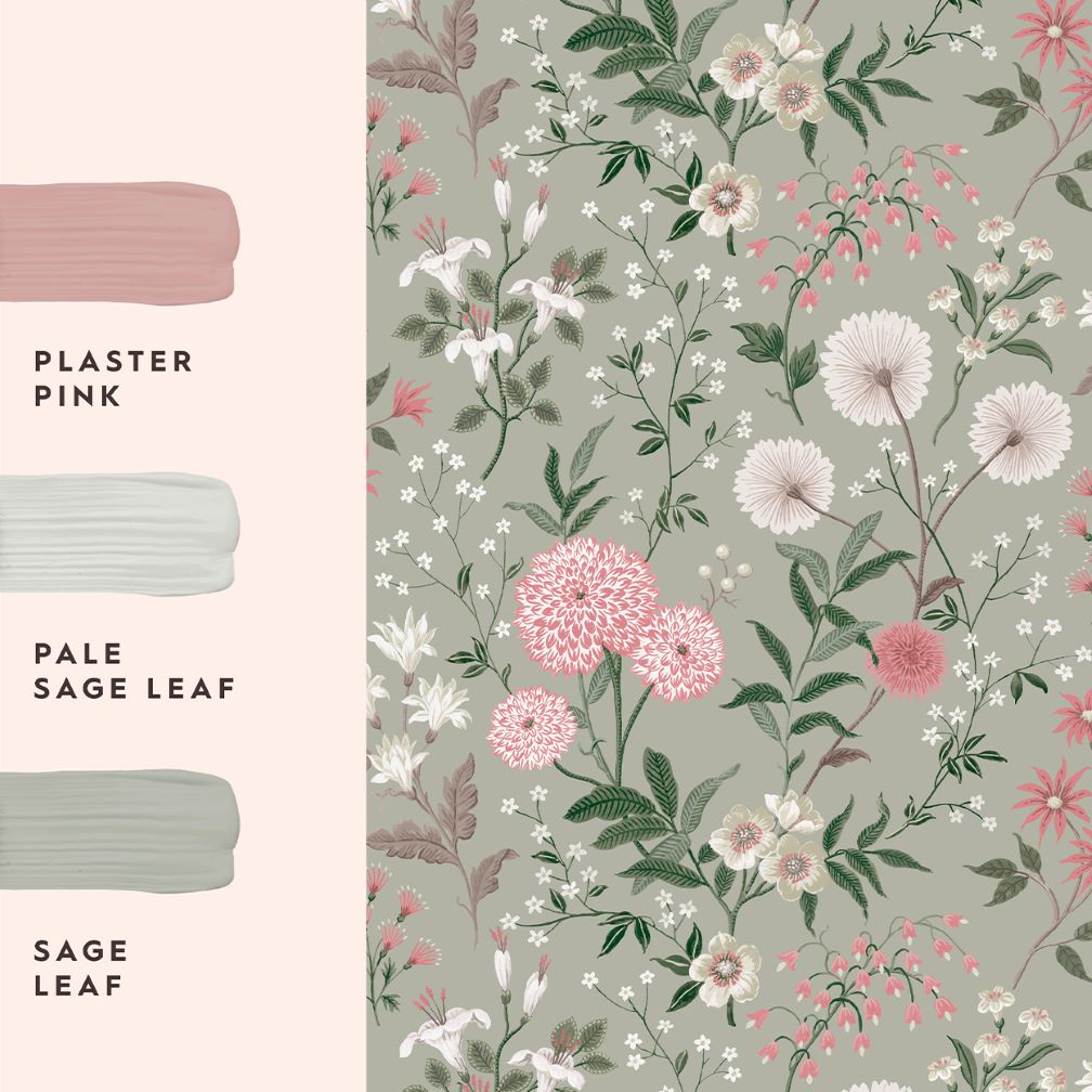 Laura Ashley Otterham Garden Pistachio Wallpaper