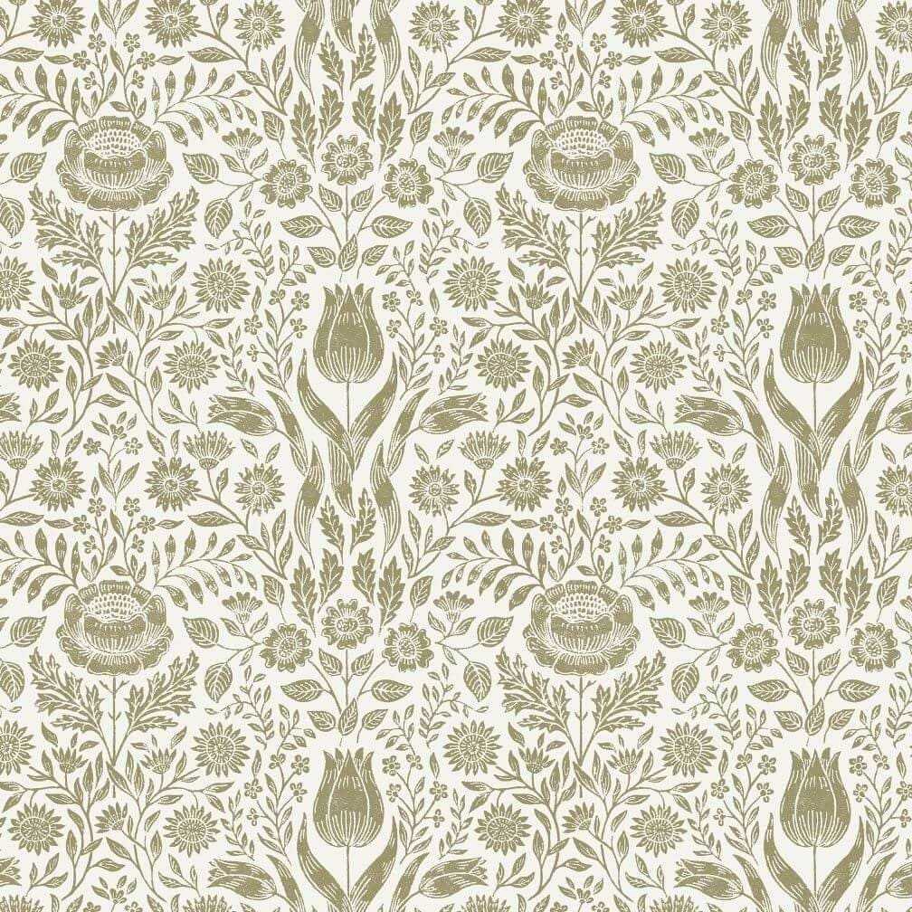 Laura Ashley Ashstead Damask Hedgerow Wallpaper