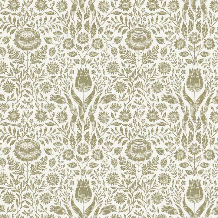 Laura Ashley Ashstead Damask Hedgerow Wallpaper
