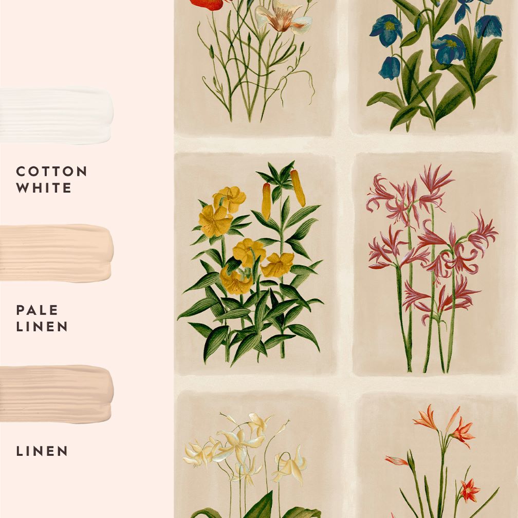 Laura Ashley Pershore Postcards Linen Wallpaper