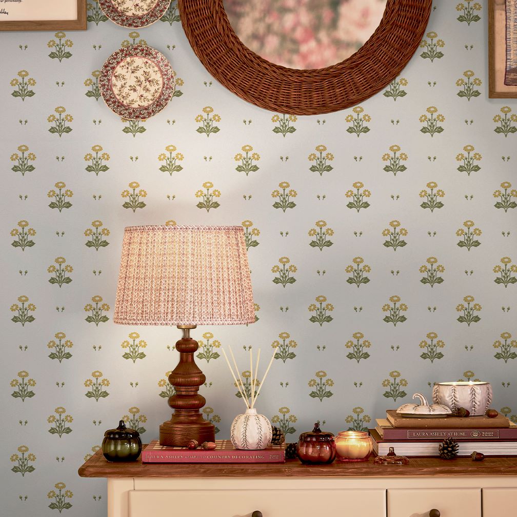 Laura Ashley Harthill Daisy Ochre Yellow Wallpaper
