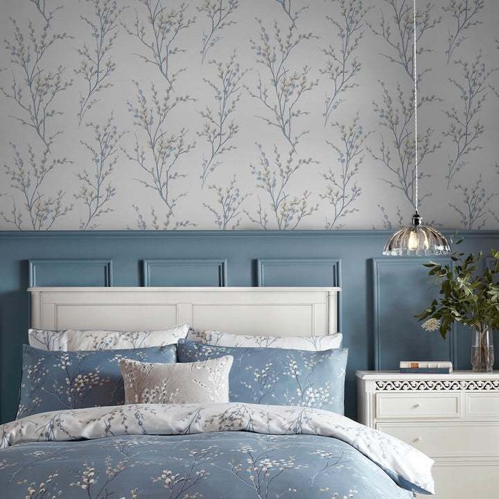 Laura Ashley Pussy Willow Seaspray Wallpaper