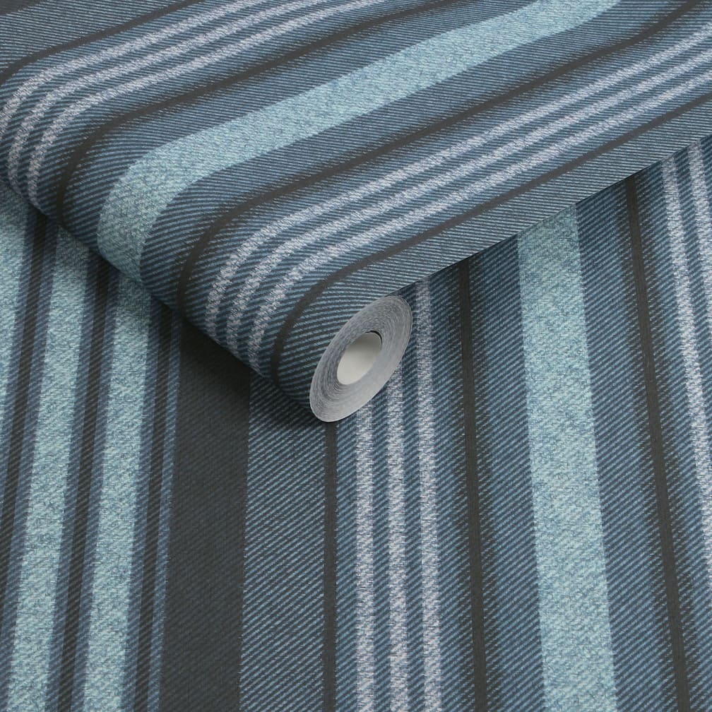 Superfresco Easy Loom Stripe Archival Blue Wallpaper