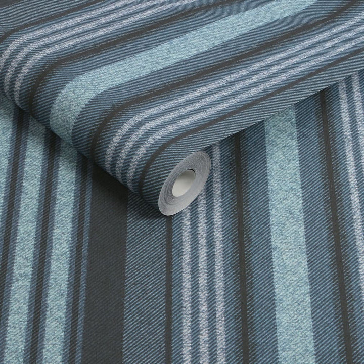 Superfresco Easy Loom Stripe Archival Blue Wallpaper