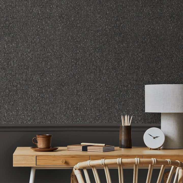 Superfresco Easy Hearthbound Texture Charcoal Wallpaper