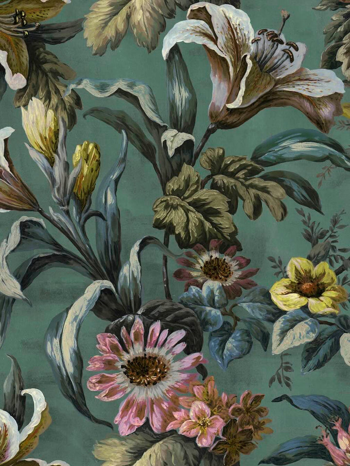 Graham & Brown Lys Petrol Wallpaper