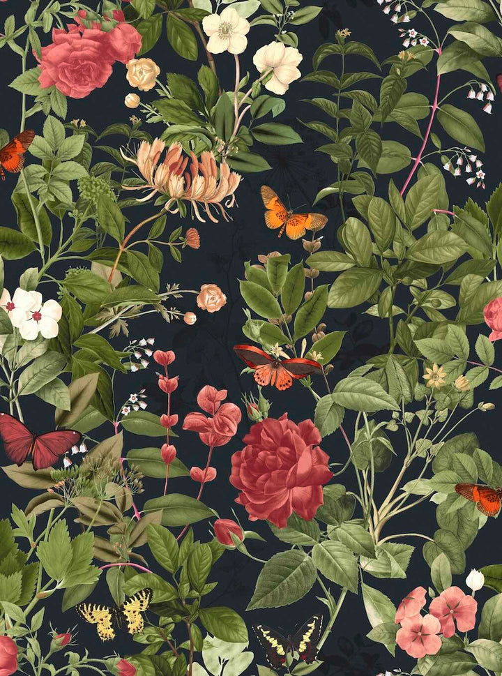Graham & Brown Bodnant Garden Navy Wallpaper (Set of 2 Rolls)