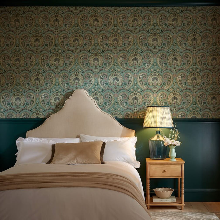 Graham & Brown Paisley Tapestry Petrol Wallpaper
