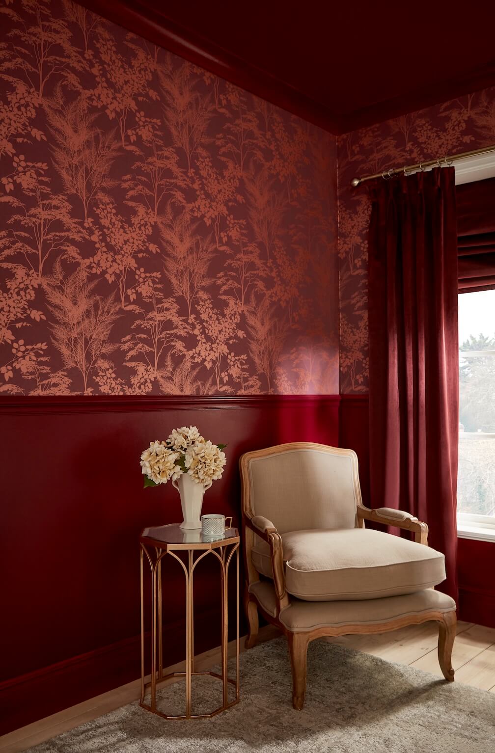 Graham & Brown Mystic Divine Damson Wallpaper