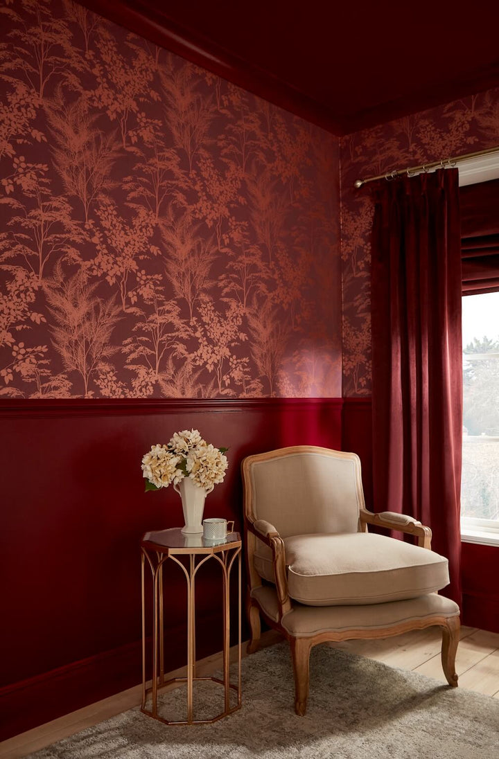 Graham & Brown Mystic Divine Damson Wallpaper