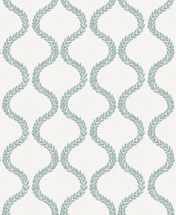 Graham & Brown Laurel Leaf Trellis Mist Wallpaper