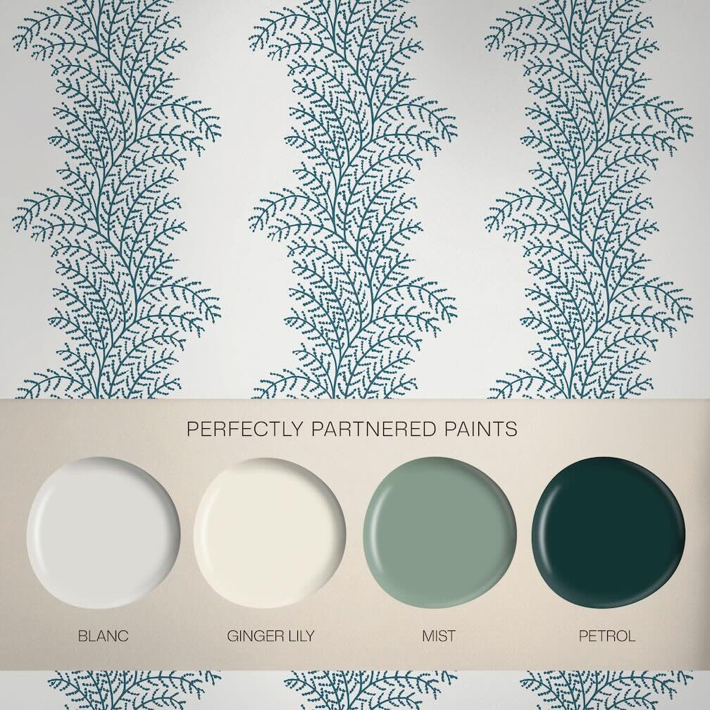 Graham & Brown Whispering Fern Navy Wallpaper