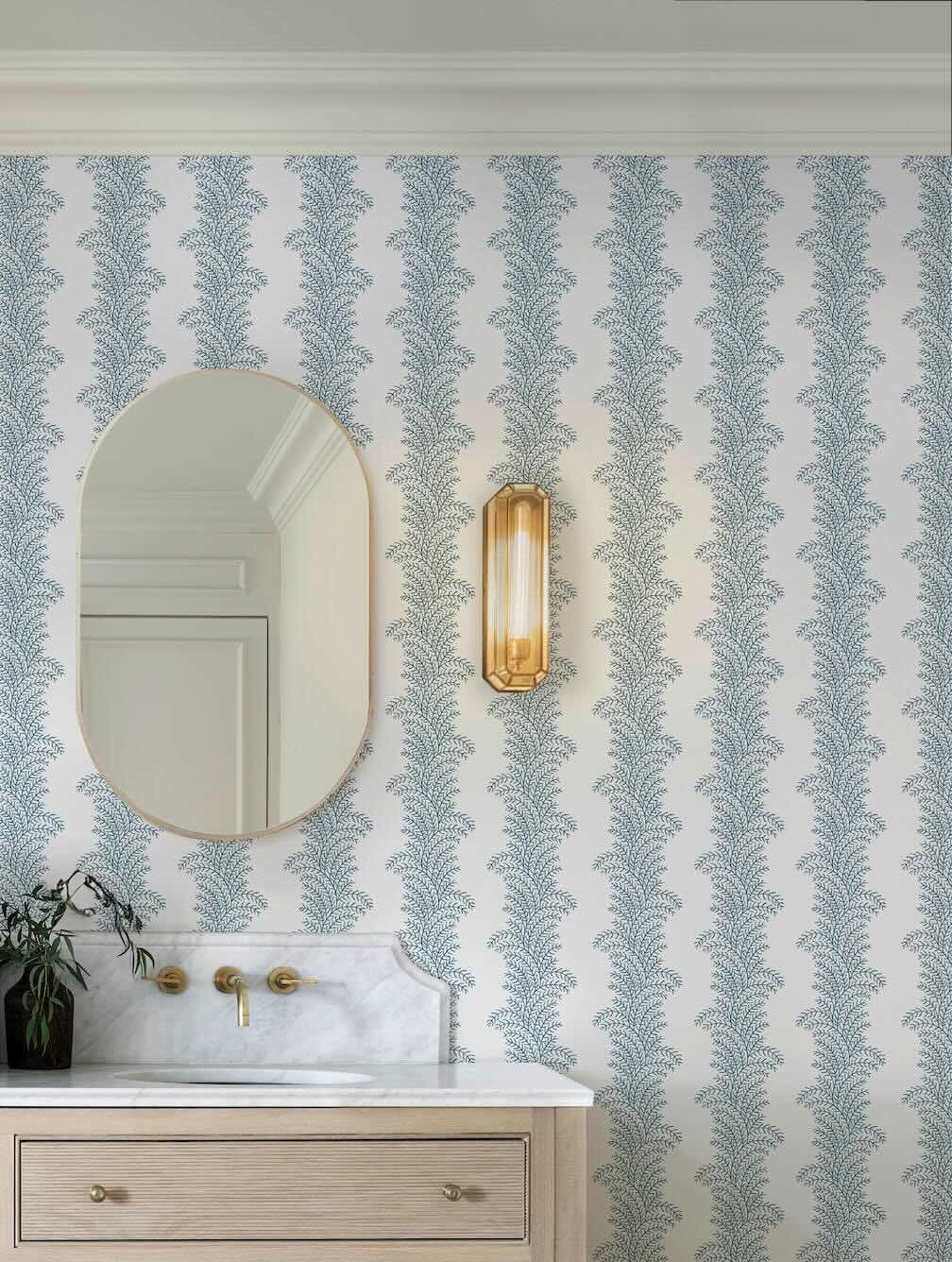 Graham & Brown Whispering Fern Navy Wallpaper