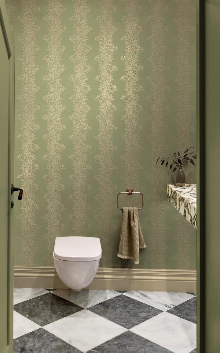 Graham & Brown Whispering Fern Dark Sage Wallpaper