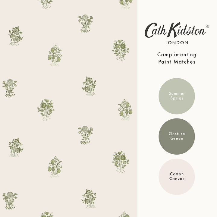 Cath Kidston Kingdom Posey Sage Wallpaper