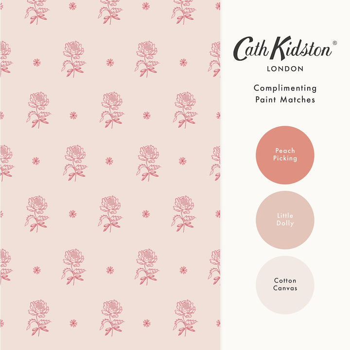 Cath Kidston Spitalfield Bunches Pink Wallpaper