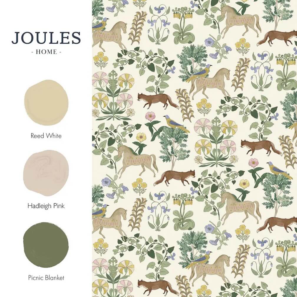 Joules Folk Forest Floral Multi Wallpaper