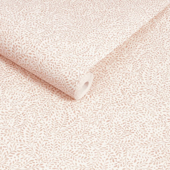 Joules Willow Leaf Pink Wallpaper