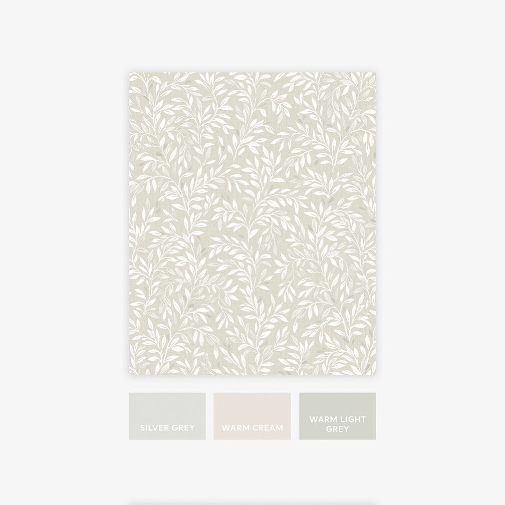 Next Ivory Ditsy Leaf Wallpaper