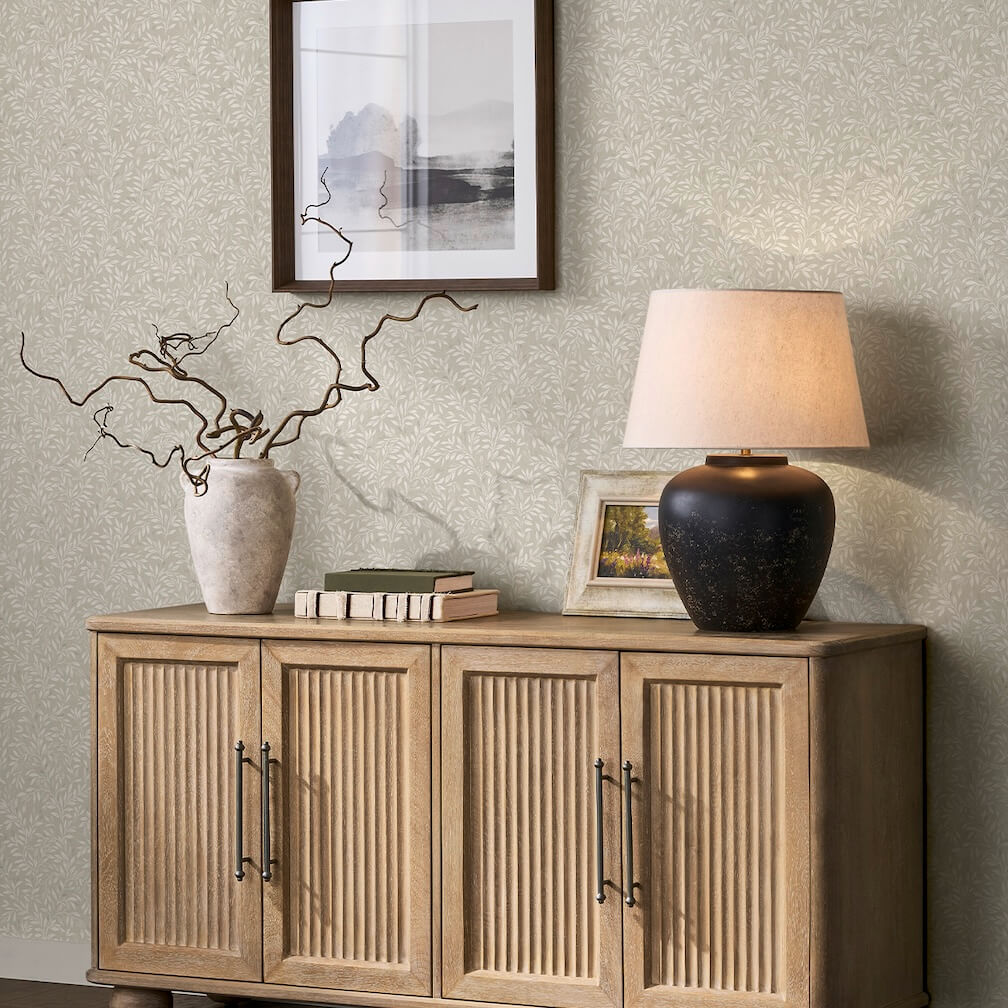 Next Ivory Ditsy Leaf Wallpaper