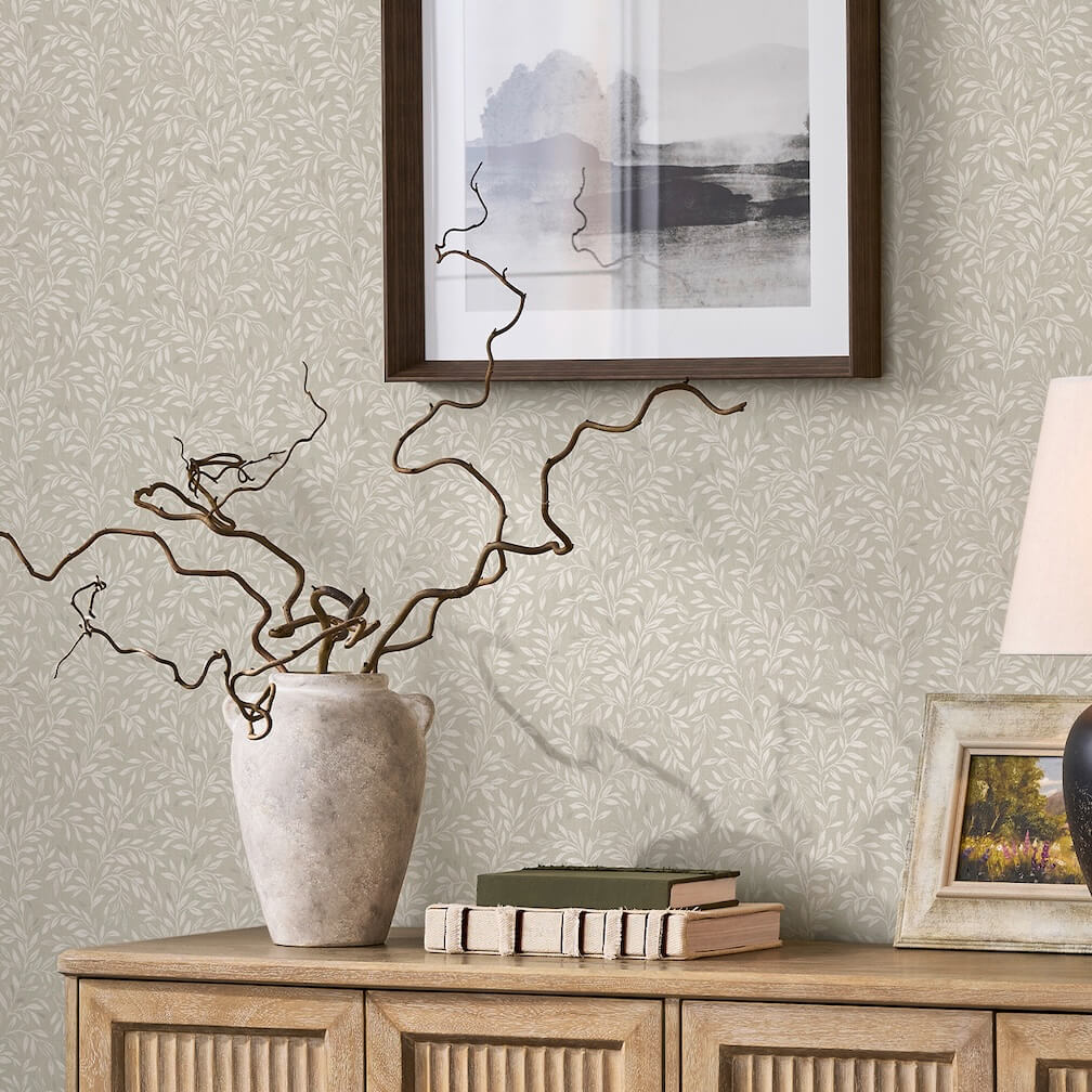 Next Ivory Ditsy Leaf Wallpaper