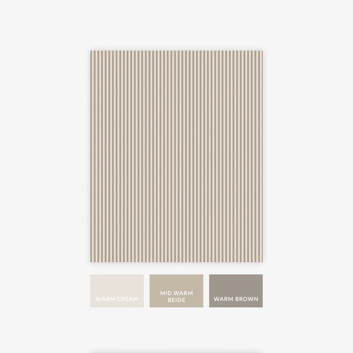 Next Natural Ticking Stripe Wallpaper