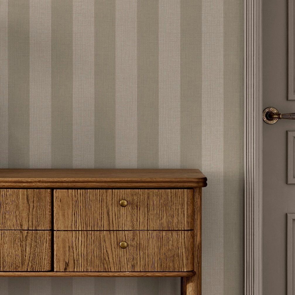 Next Warm Linen Stripe Wallpaper
