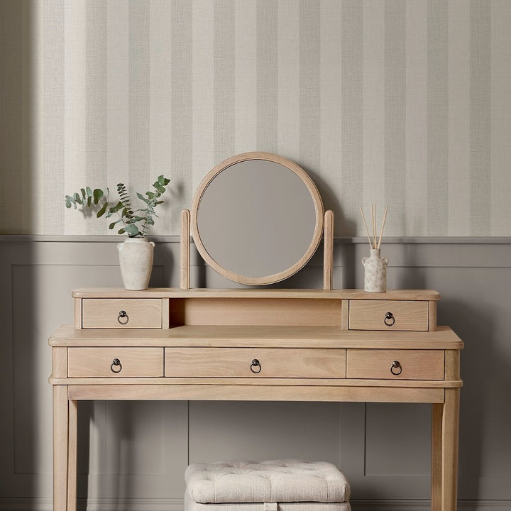 Next Natural Linen Stripe Wallpaper