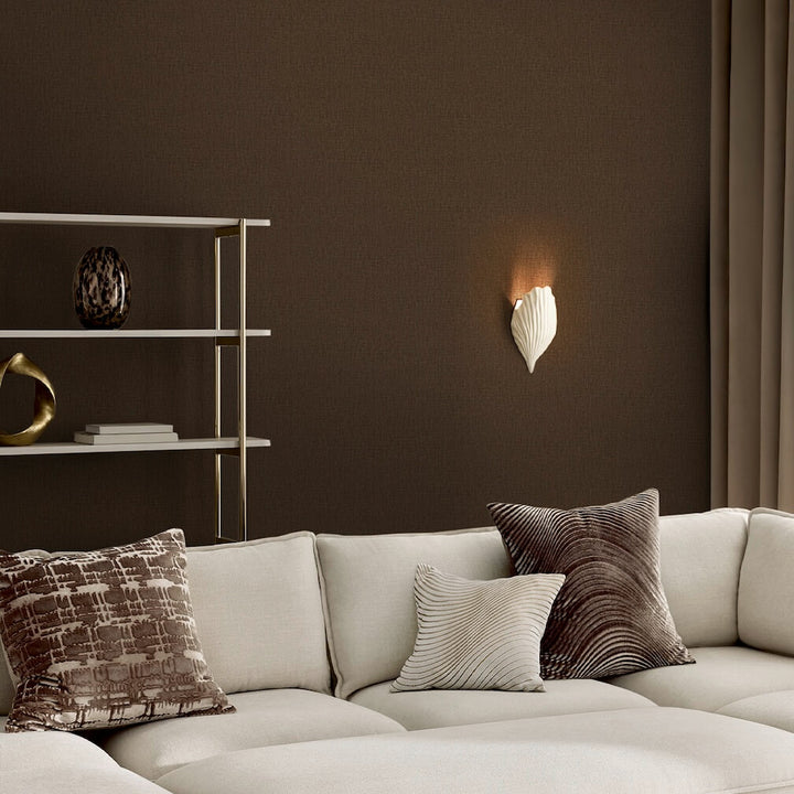 Next Chocolate Linen Look Wallpaper