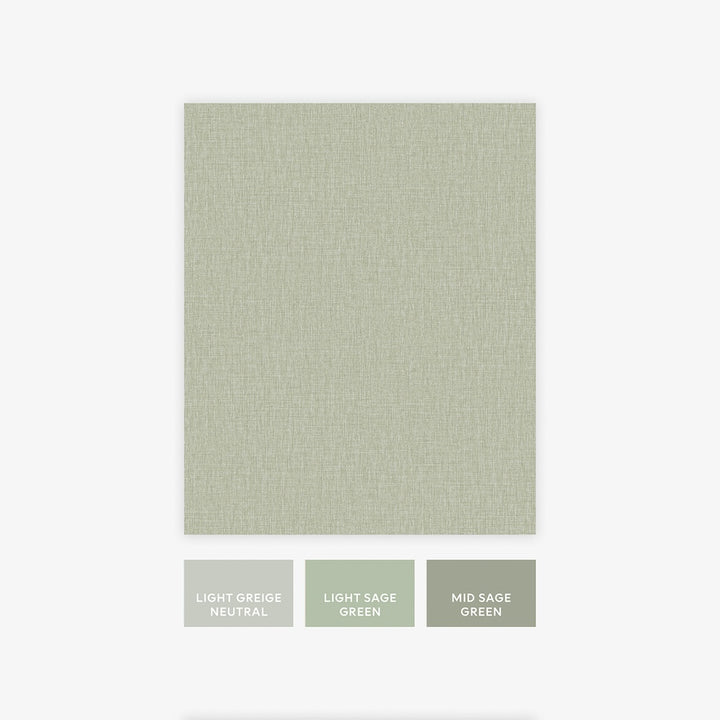 Next Sage Linen Look Wallpaper